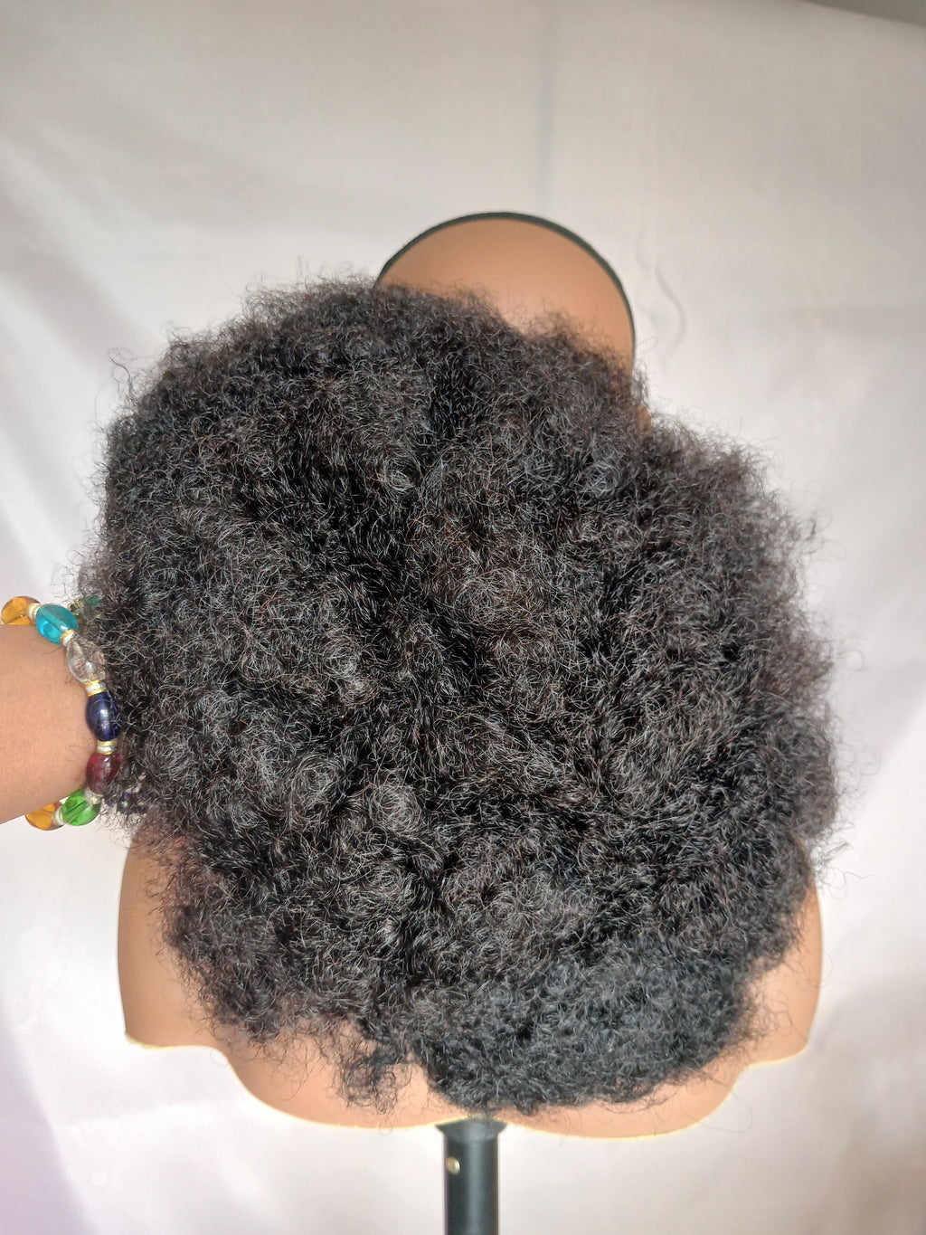 Perruque Afro Kinky Humaine avec Frange