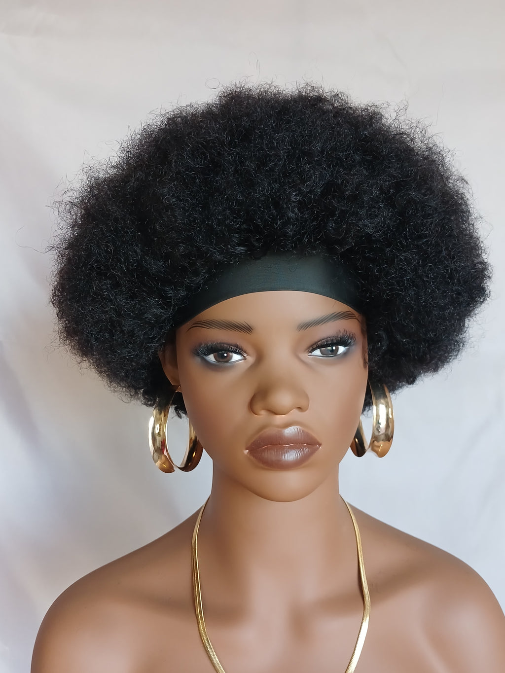 Perruque Afro Kinky Bandeau 100% Cheveux Humains Naturel