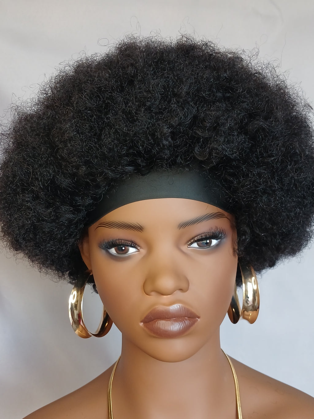 Perruque Afro Kinky Bandeau 100% Cheveux Humains Naturel