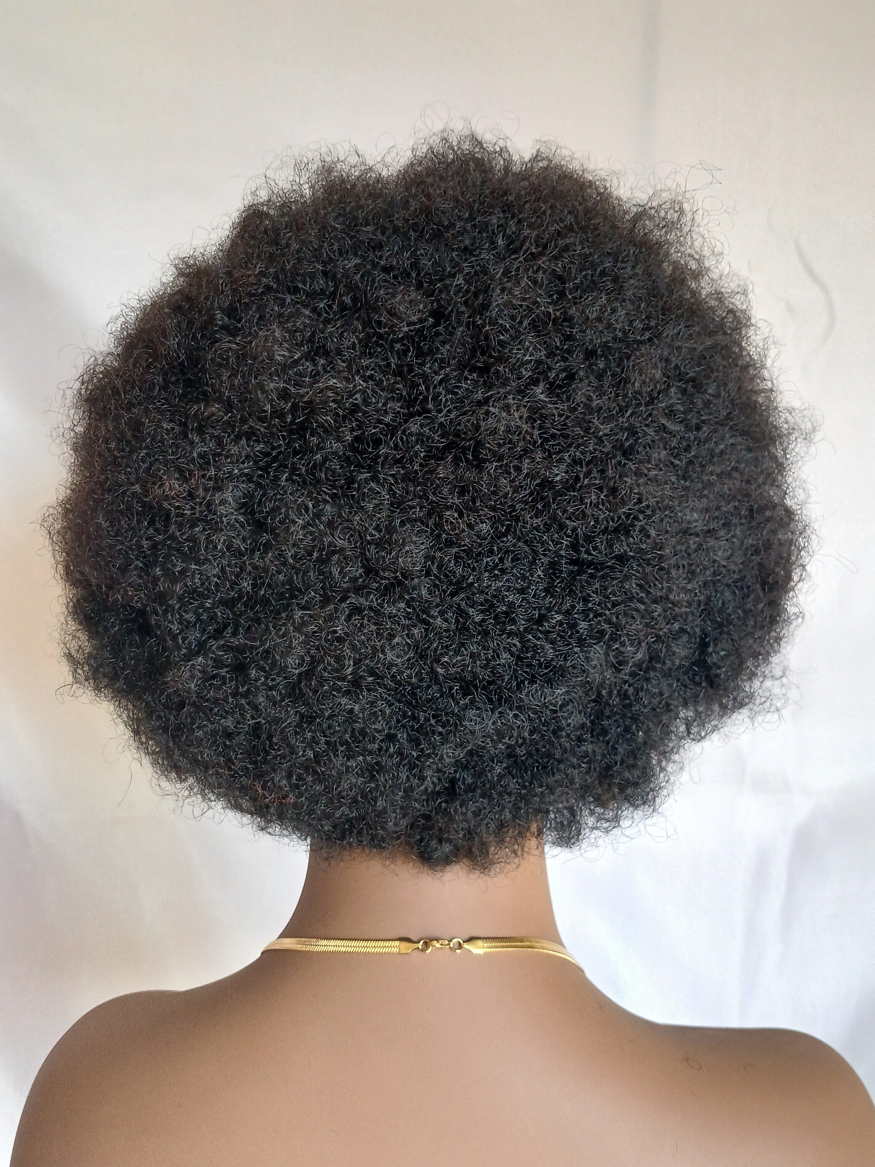 Perruque Afro Kinky Humaine avec Frange